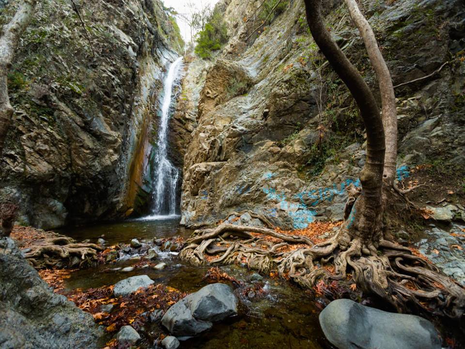 Millonerris Waterfall in Cyprus